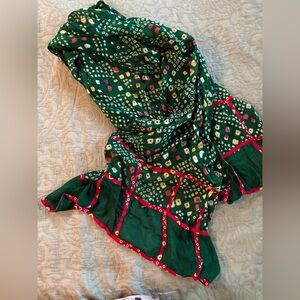 Colorful cotton wrap or scarf